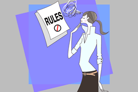 B：ルールに従うのが苦手