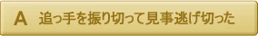 追っ手を振り切って見事逃げ切った